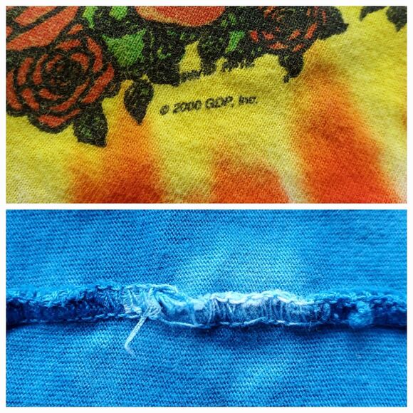 Grateful Dead T Shirt Girls M Summer Tour Bus Tie Dye Liquid Blue Modern Tee - Picture 5 of 9